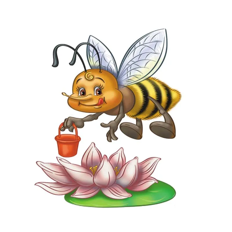 

Car Sticker An Industrious Bee Decal Cute Style PVC Decorative Cars Accessories Waterproof Sunscreen Exquisite Decals 17*14cm