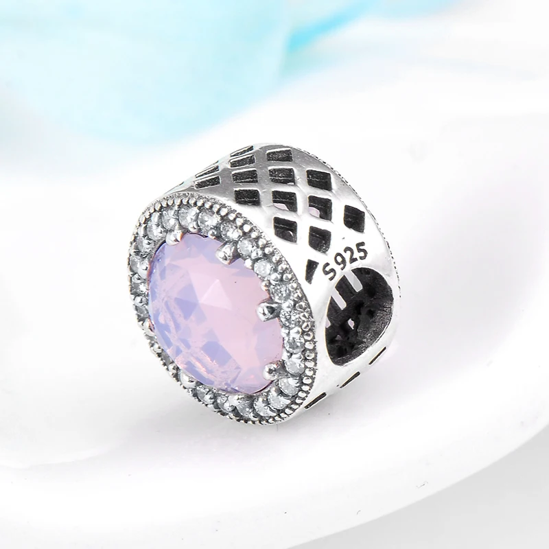 Очаровательные Круглые циркониевые прекрасные бусины из стерлингового серебра