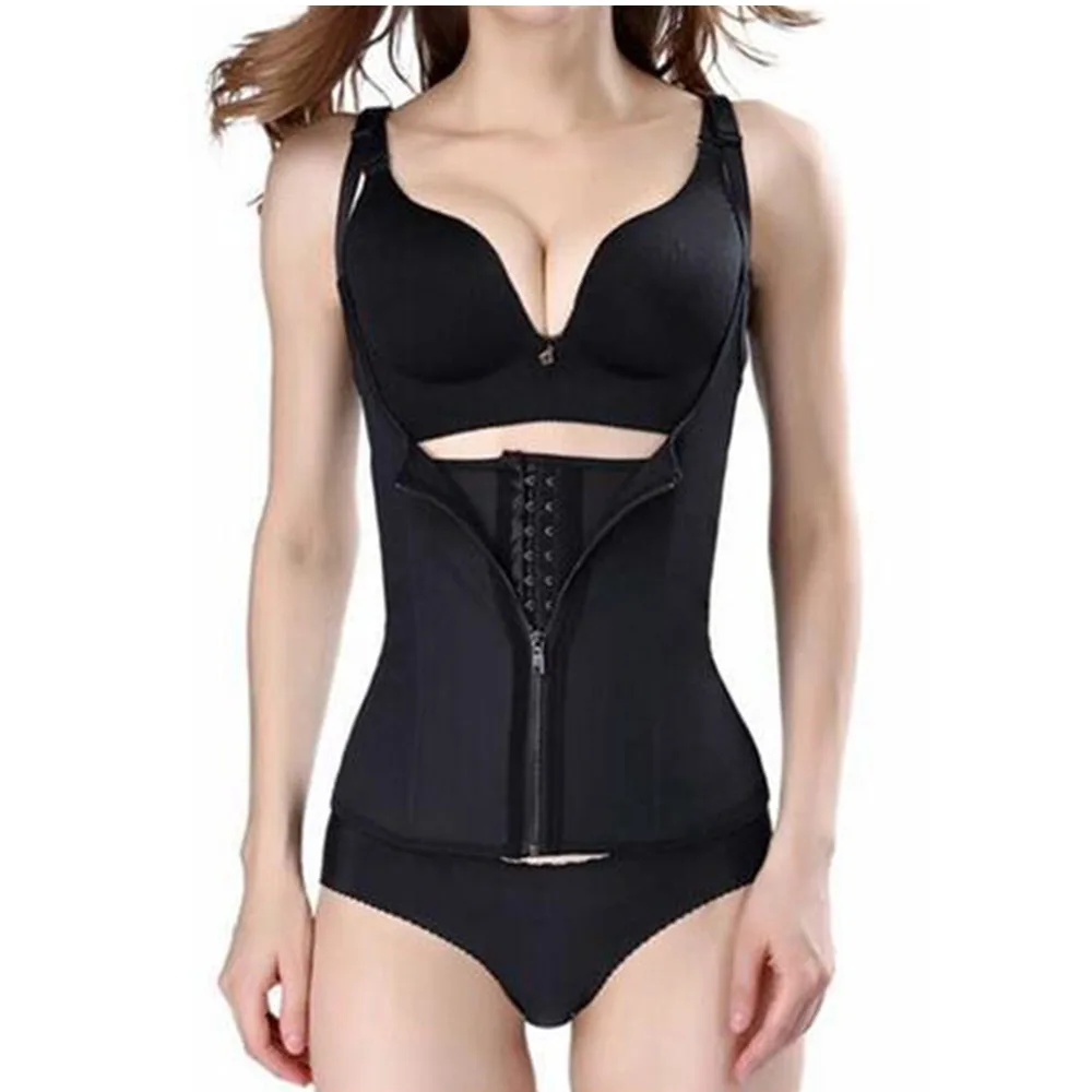 

Women Corset Waist Trainer Zippered Three-Breasted Abdomen Corset Sports Shapewear Waist Shaper Cincher Slimming Fitness Belt