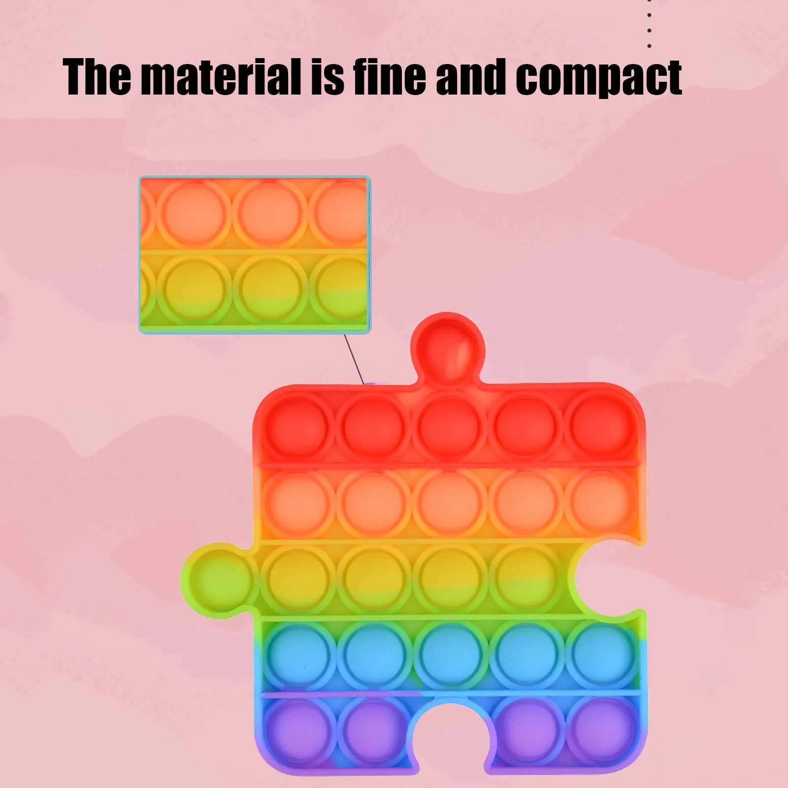 

Rainbow Fitget Toys Pop It Game For Adult Kids Push Fidget Sensory Toy Autism Special Needs Stress Reliever Figet Toys Gifts 50