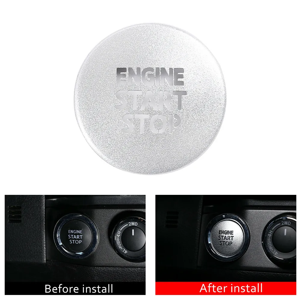 

Switch Engine Push Button Cover Anti-Scratch DIY Decor Protection Silver