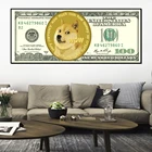 Настенная картина с изображением доллара догкоина, смешные художественные картины, декор для гостиной, плакат и принты на холсте, Настенный декор