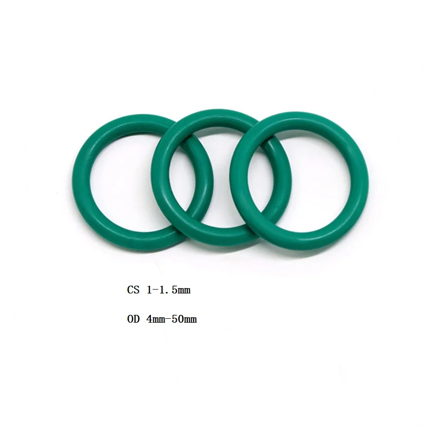

FKM O-Ring Rubber Seal Washer Green O Ring OD 4 mm - 70 mm WD 1 mm - 3.1 mm