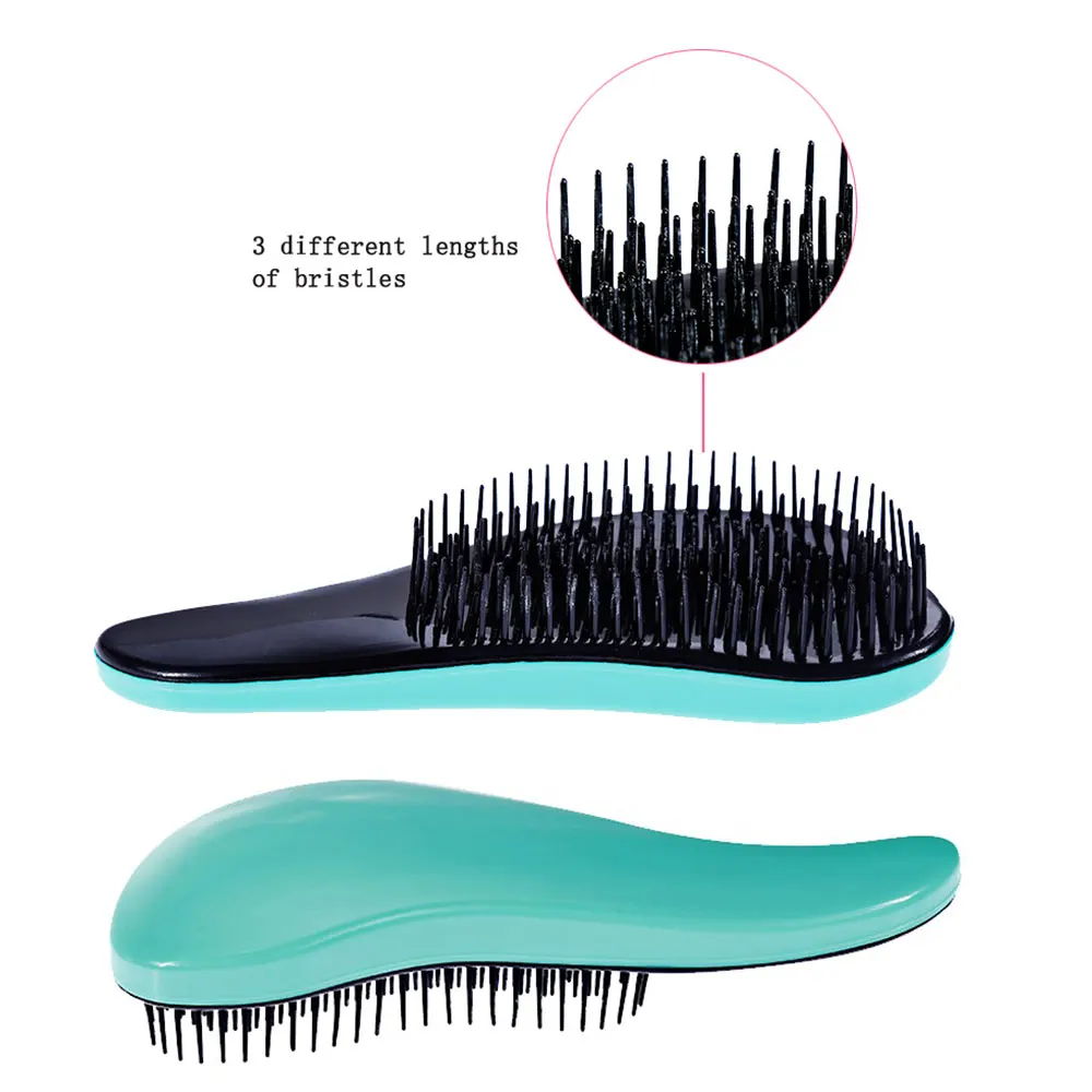 Blue-1pc-Tangle Detangle расческа для женщин, влажная расческа для волос, профессиональная расческа для волос, массажная расческа для волос, парикмахерские инструменты - Цвет: Blue-1pc-Tangle