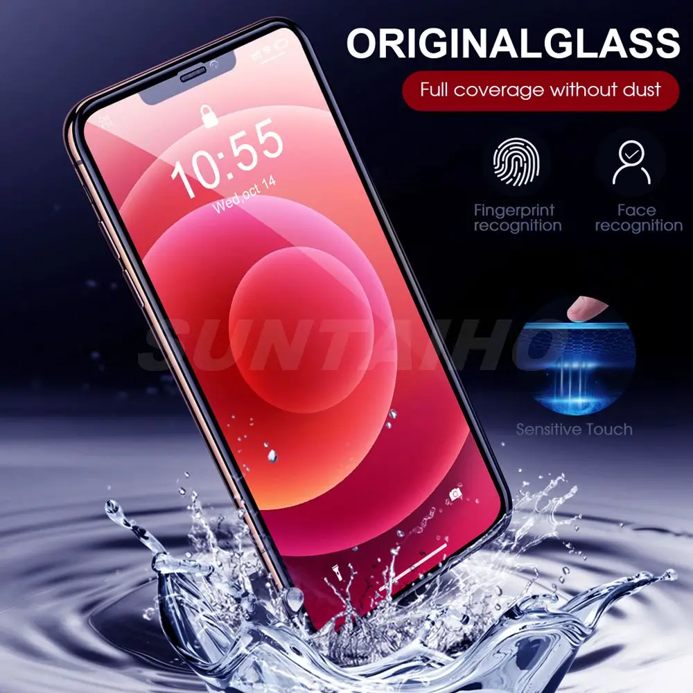 

Suntaiho 5D Curved Protective Glass For iphone 6 6s 7 8 Plus X XS Tempered Glass for iPhone 11 12 Pro Max XR XS Screen Protector