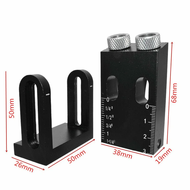 

Pocket Hole Jig Kit 6/8/9.5mm Angle Drill Guide Woodworking Tool Carpentry Tools BV789