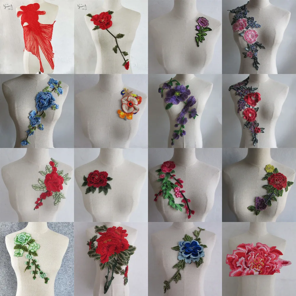 Модная вышивка цветочное ремесло венецианская Кружевная аппликация сделай сам