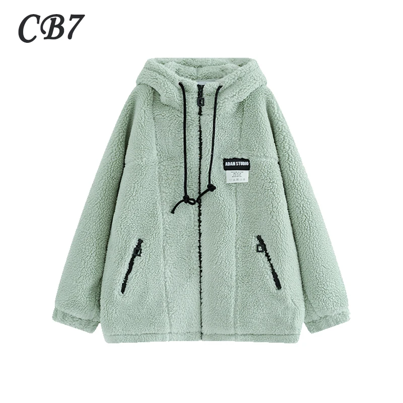 

Женское зимнее пальто из овечьей шерсти, с капюшоном