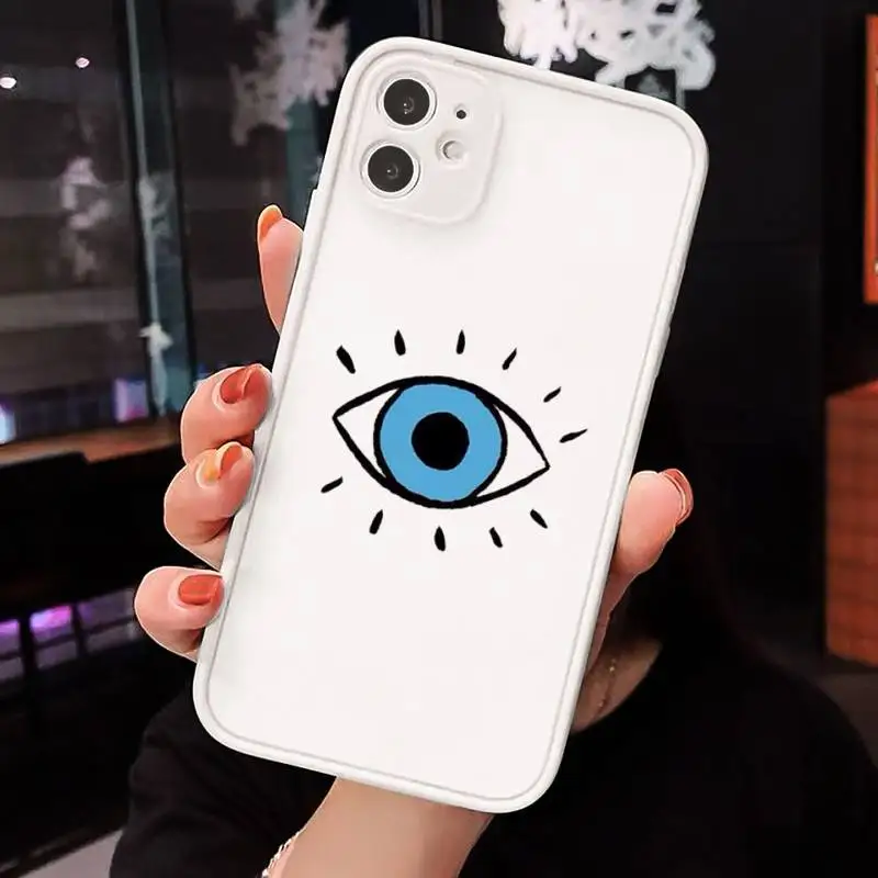

Evil Eye Third Eye luxury Phone Cases shell matte transparent For iphone 7 8 11 12 plus mini x xs xr pro max cover