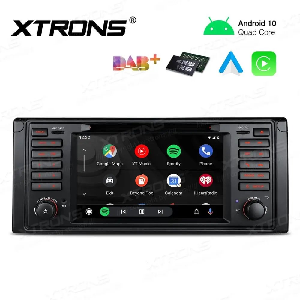 Автомобильный мультимедийный плеер 7 &quotAndroid 10 0 OS DVD GPS радио система для BMW E39 M5 2009