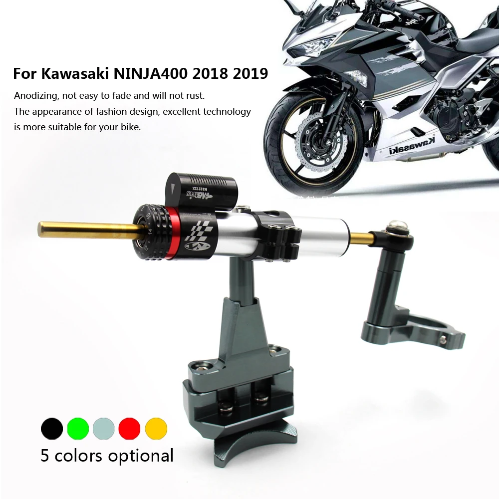 

Быстрая доставка для KAWASAKI NINJA400 NINJA 400 2018 2019 демпфер руля стабилизатор Монтажный кронштейн комплект NINJA400 контроль безопасности