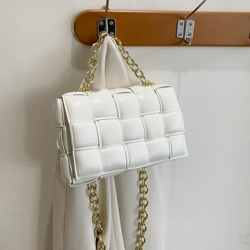 

Sac Weave Crossbody Bag Luxury Women Designer Leather Shoulder Bags Small Flap Messenger Handbag Chain Tote Bag Bolsa Feminina