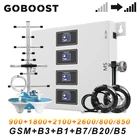 Усилитель сигнала GOBOOST 2g 3g Gsm 850 900 4g LTE FDD1800 2600 UMTS 2100 МГц, четырехдиапазонный ретранслятор, комплекты сотового усилителя
