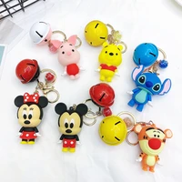 mickey minnie mouse keychain kawai models cartoon figure winnie the pooh key chain bag pendant cute dolls disney kid gifts toys