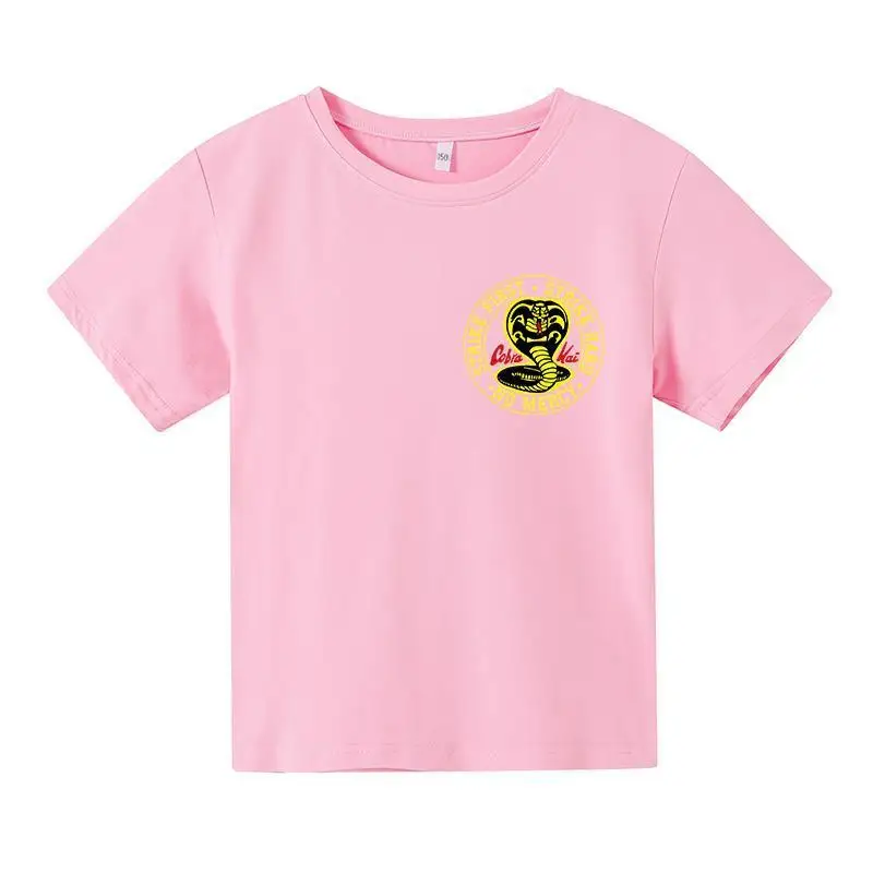 

Unisex 100% Cotton Cobra Kai Karate Kid Movie Boys T-shirt Children's Clothing Girls Clothing Graphic T Shirts 2021 Fashion Top
