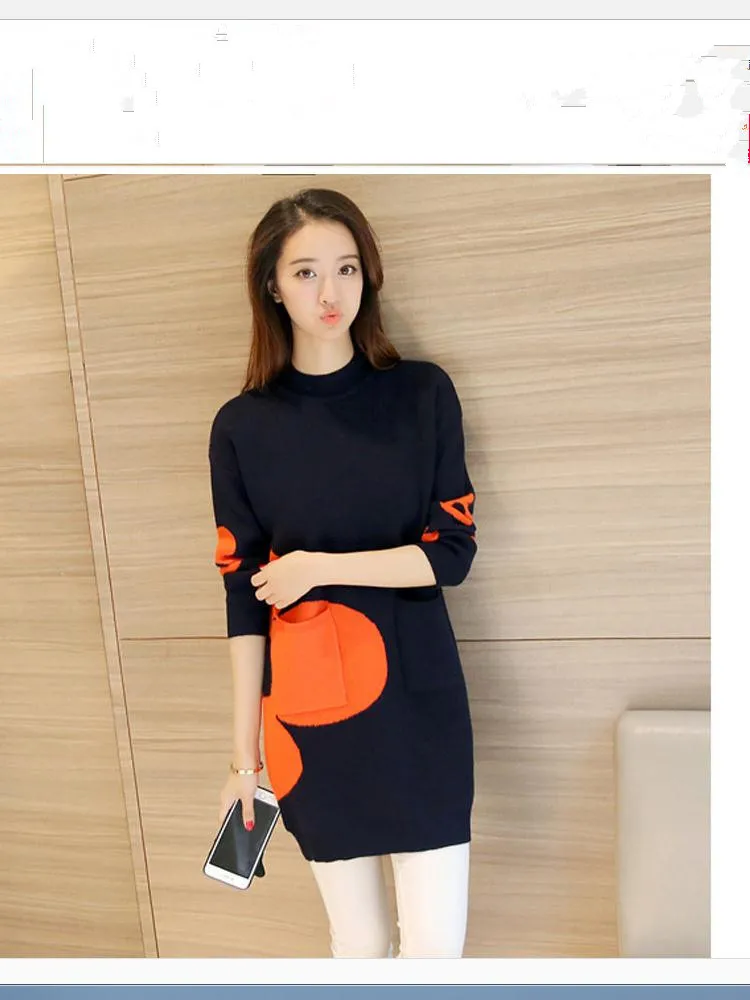 

2021 spring and autumn winter with New style fashion Long sleeve Women's Sweater coat