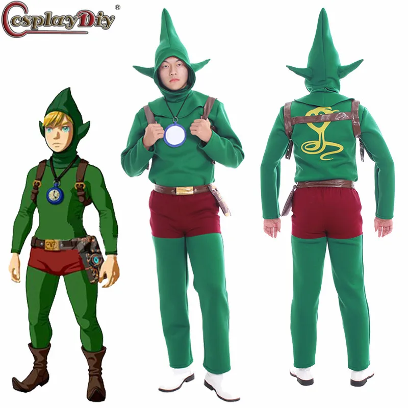 

Cosplaydiy Zelda cosplay Breath Of Wild Link Tingle's Outfit men Cosplay Costume Halloween Party Outfits Custom Made