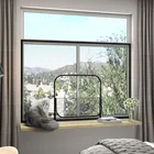 Противомоскитная сетка для окна с застежкой-молнией, защита от птиц и кошек, невидимая дверь и окно экран Съемный и моющийся без штамповки