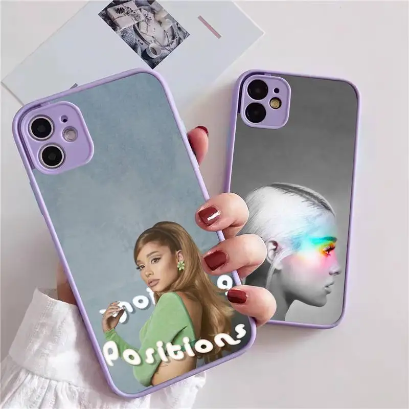 

Ariana Grande Phone Case For iphone 13 12 11 xr xs x 7 8 pro max Plain Soft TPU Silicone Clear Case Cover