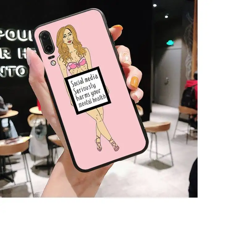 

social media harms your mental healt Phone Case For Huawei P20 P30 P9 P10 plus P8 lite P9 lite Psmart 2019 P20 pro P10 lite