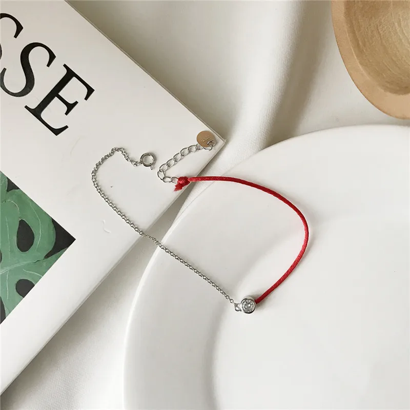 Женские винтажные браслеты с Красной веревкой RUIYI цепочкой в Корейском стиле из