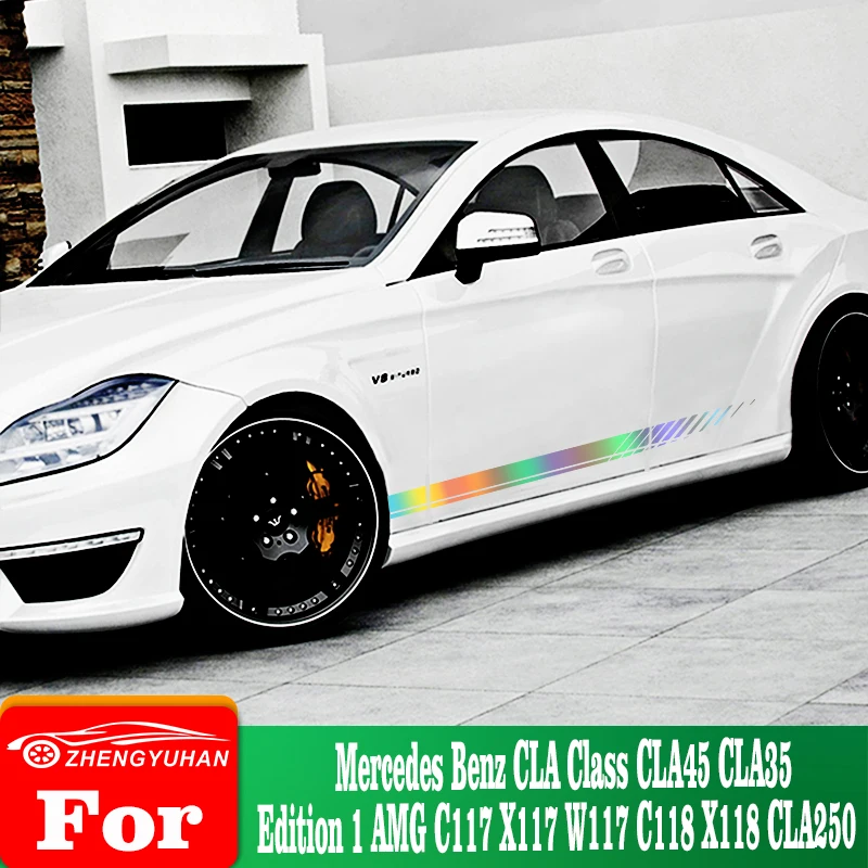 

Автомобильные Боковые виниловые наклейки на талию для Mercedes Benz CLA Class CLA45 CLA35 Edition 1 AMG C117 X117 W117 C118 X118 CLA250, аксессуары