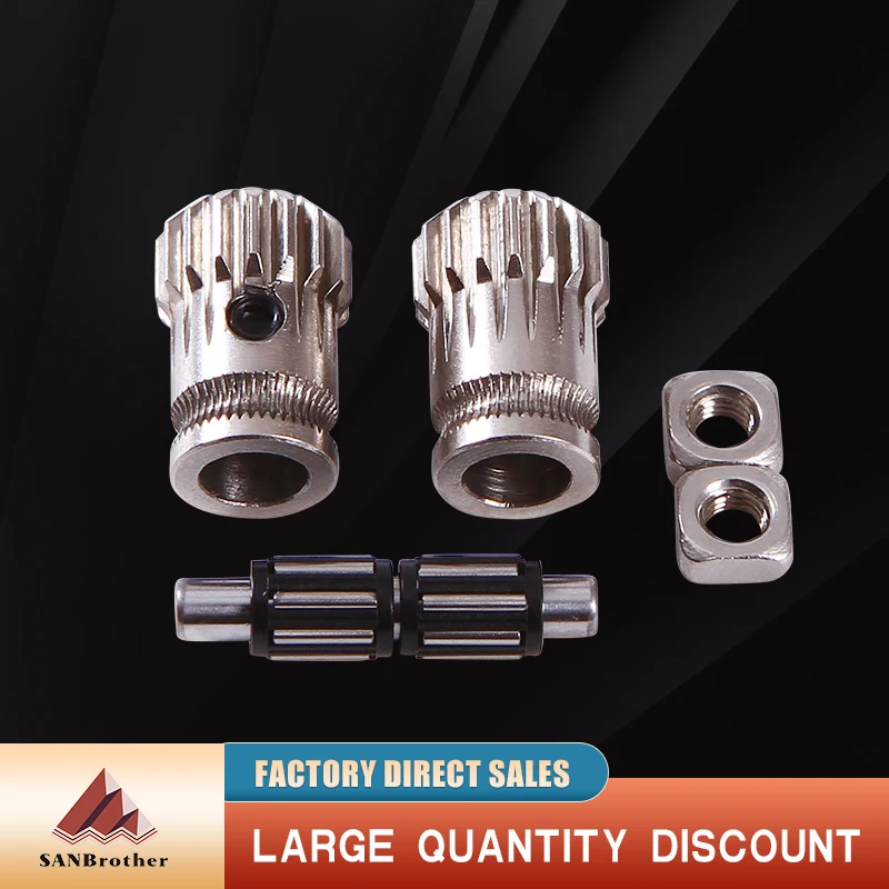 

1Set Prusa i3 MK2/MK3 3D Printer Part Cloned Btech Dual Gears DIY Prusa i3 Steel Pulleys Kit 3D Printer Gears Extrusion Wheel