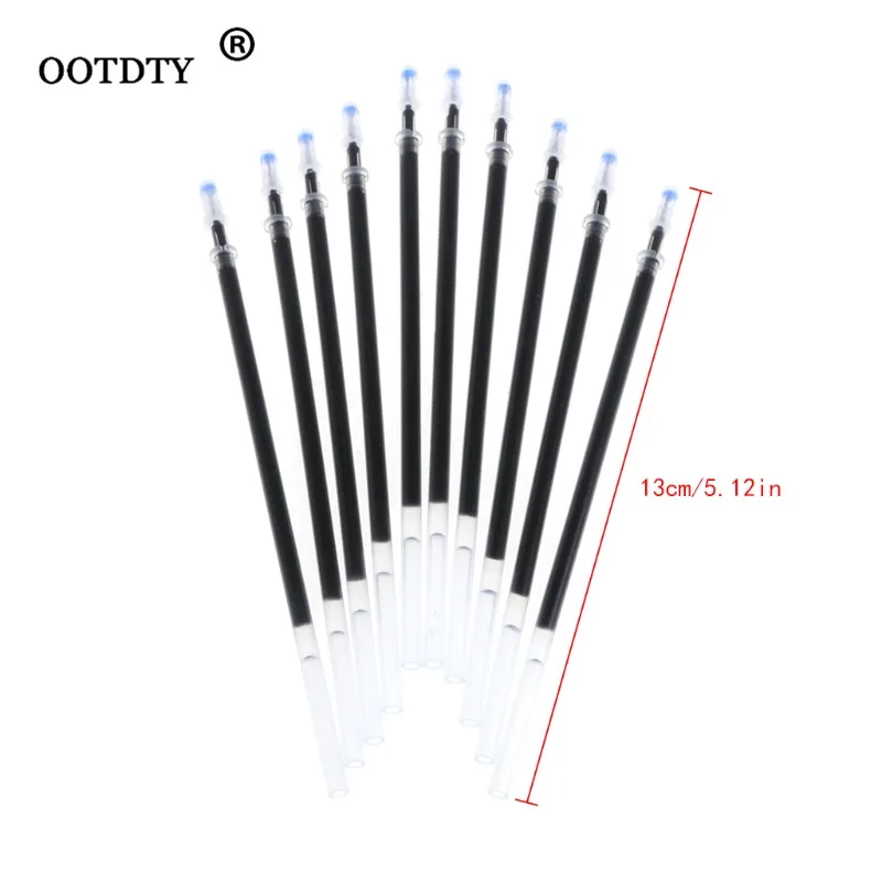 

10Pcs 0.38mm 0.5mm Gel Ink Ballpoint Pen Refill Black Blue Red Stationery Supply dropshipping