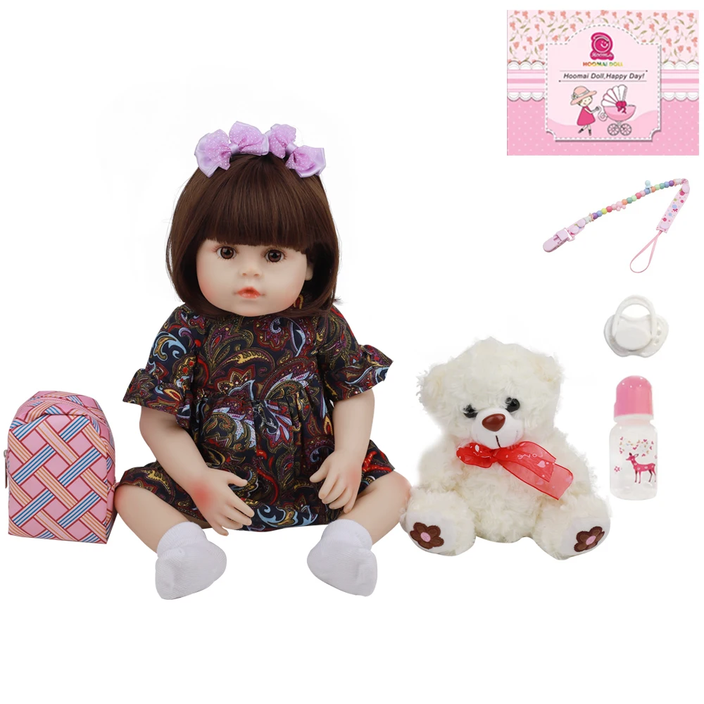 

Кукла новорожденная силиконовая, виниловая Реалистичная кукла-младенец, для ванной, 19 дюймов 48 см