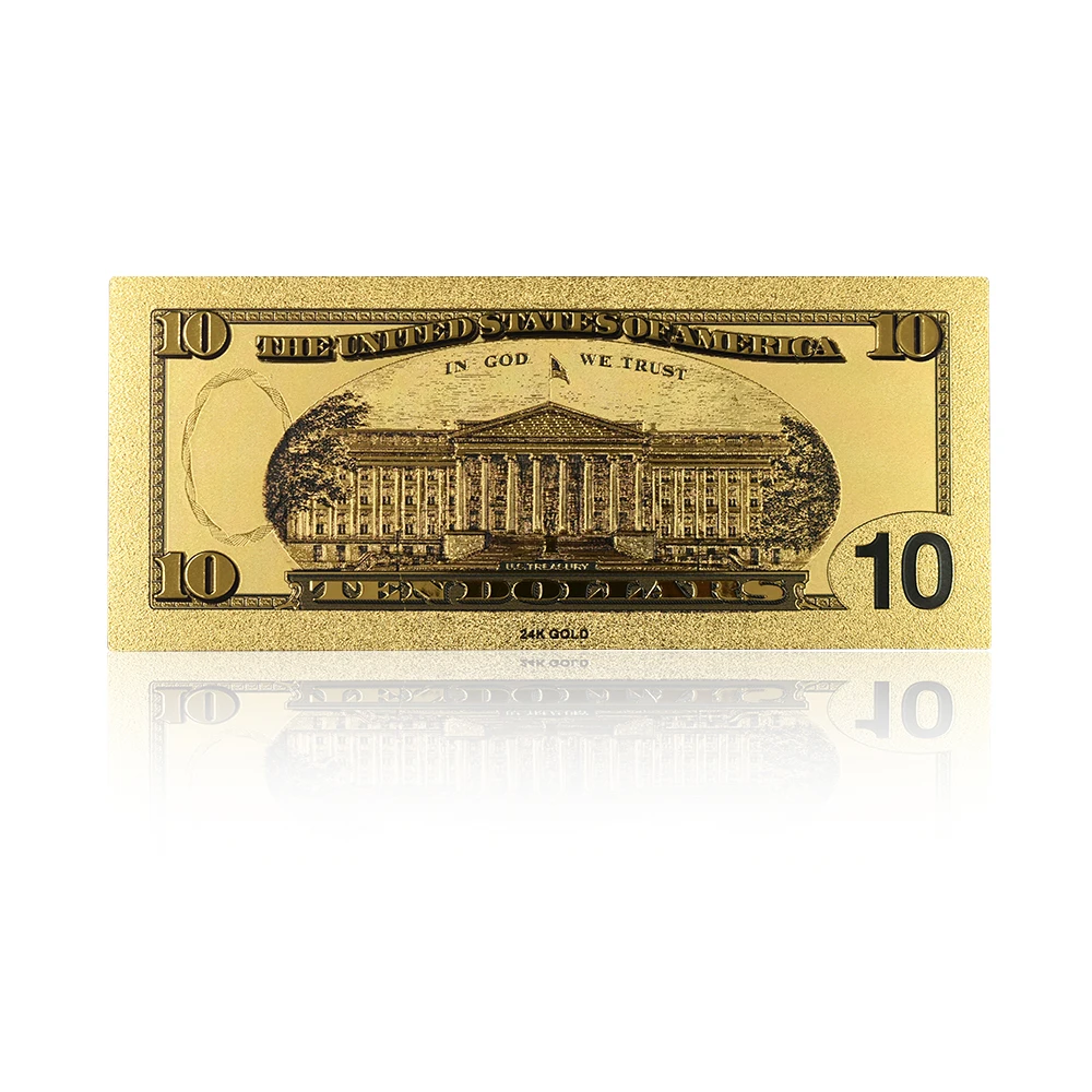 Горячая продажа Лучшая цена для цветных американских золотых банкнот 10 долларов