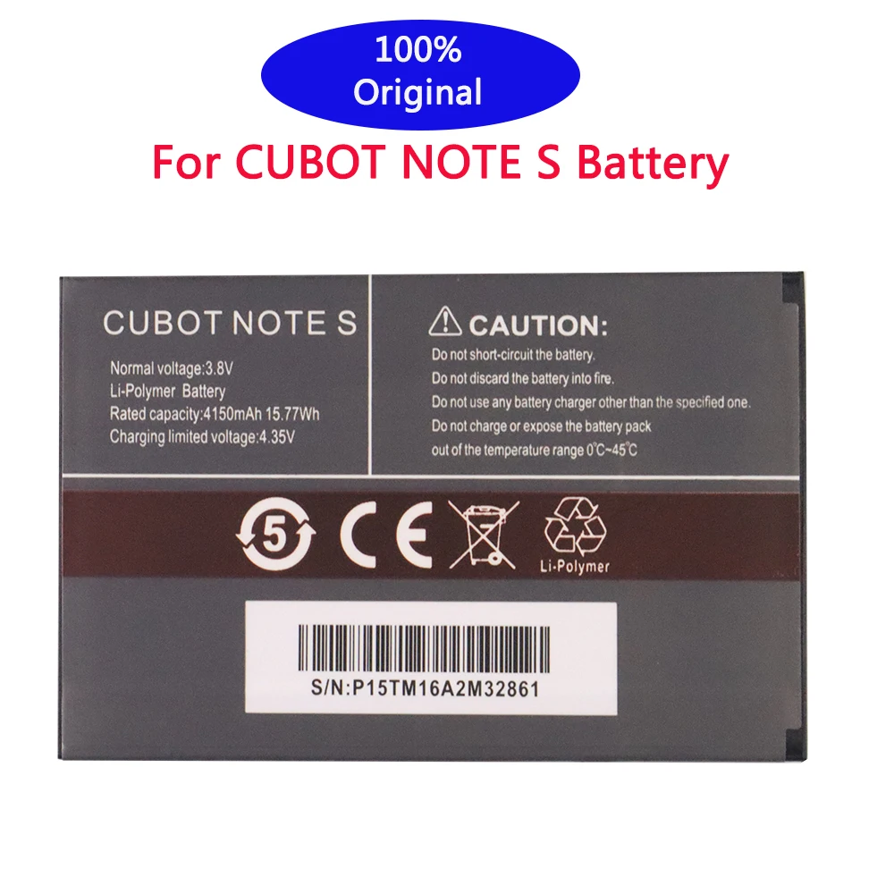 100%-Bater&iacute;a de repuesto Original para tel&eacute;fono m&oacute;vil CUBOT Note S, 4150mAh, novedad-0