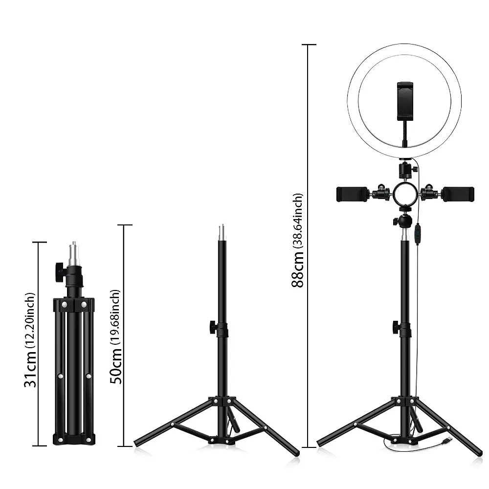 MAMEN 26 см селфи кольцевой светильник светодиодный с регулируемой яркостью для