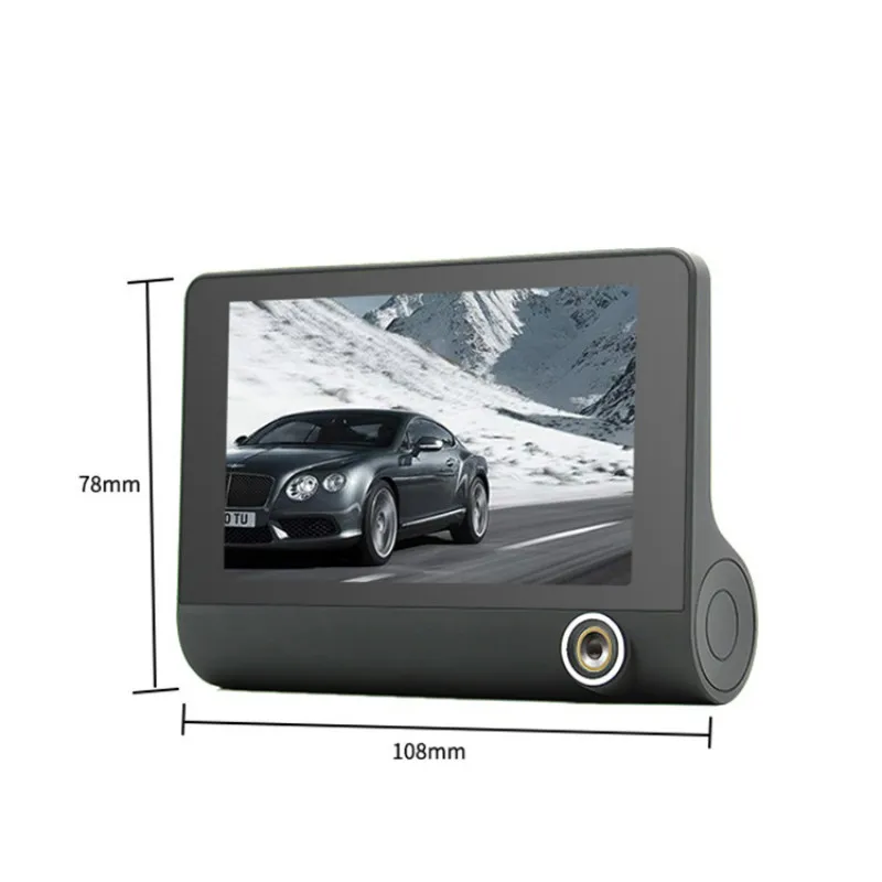 

Car DVR With 3 Cameras 4 inch 3 Lens Car DVR 1080P Auto Camera Triple Lens Dash Cam With Car Rear View Camera Video recorder