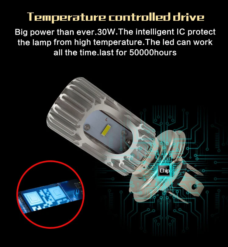Хорошие мотоциклетные светодиодные фары BA20D с белыми лампами ближнего/дальнего