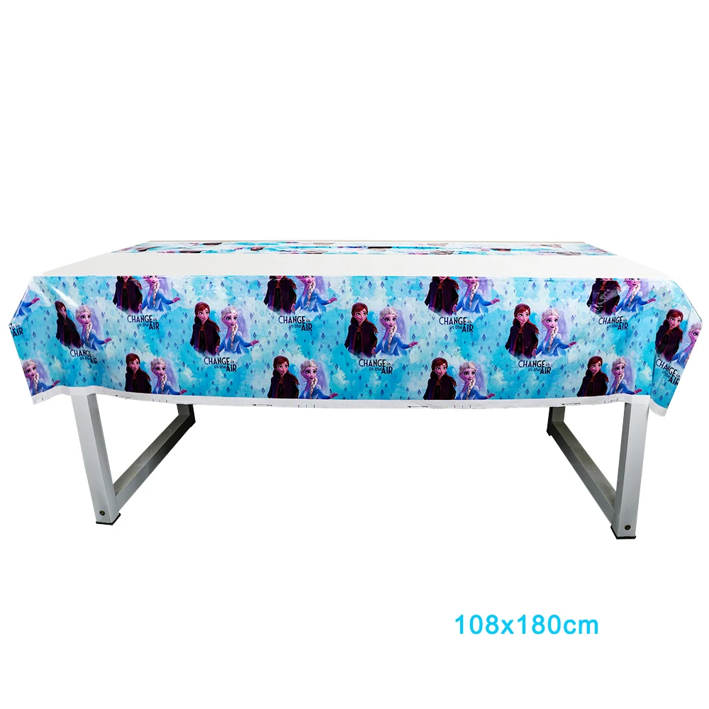 

Frozen Party Cup Plate Straws Napkin Flag Disposable Tableware Set Disney Elsa Frozen2 Theme Birthday Party Supplies Baby Shower
