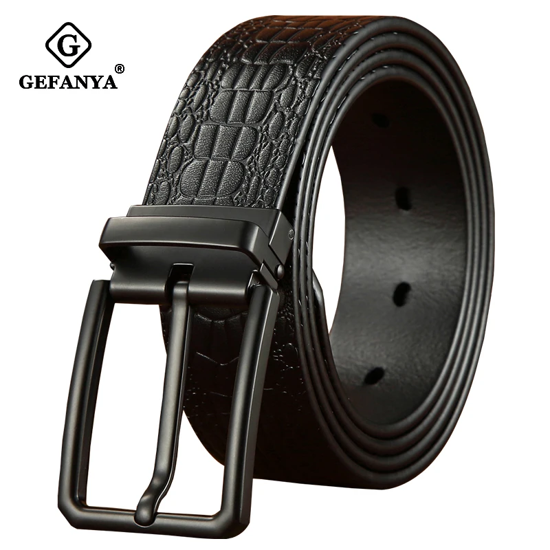 Модный ремень из натуральной воловьей кожи мужской с пряжкой для мужчин