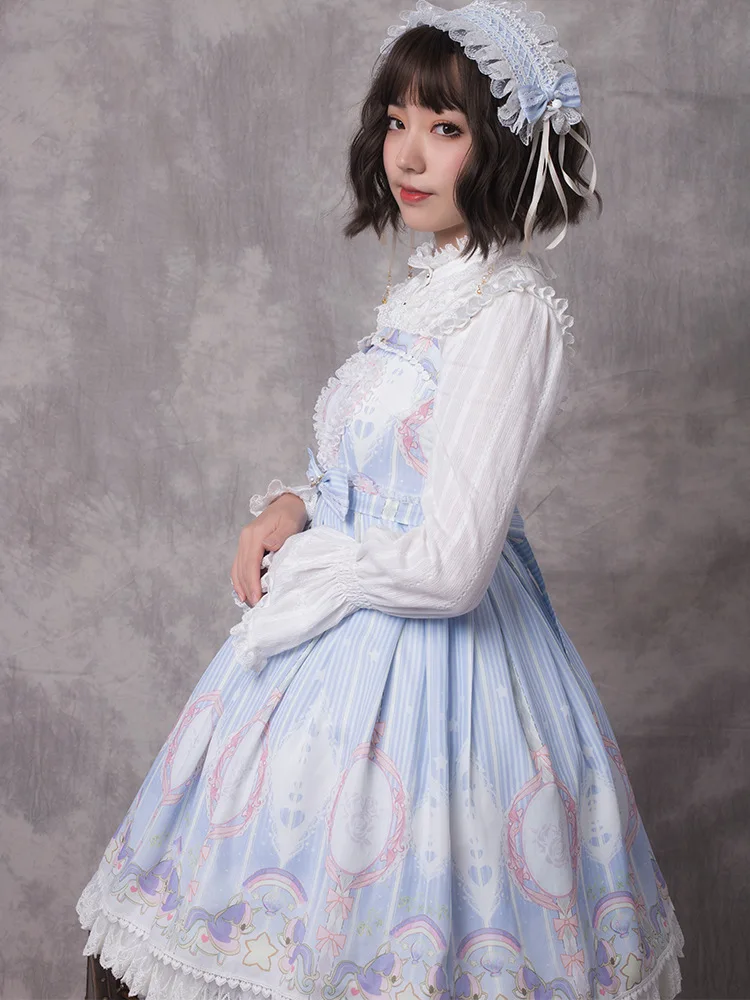 Lolita Original Unicorn Stars Sleeveless Dress Girl Full Set | Тематическая одежда и униформа