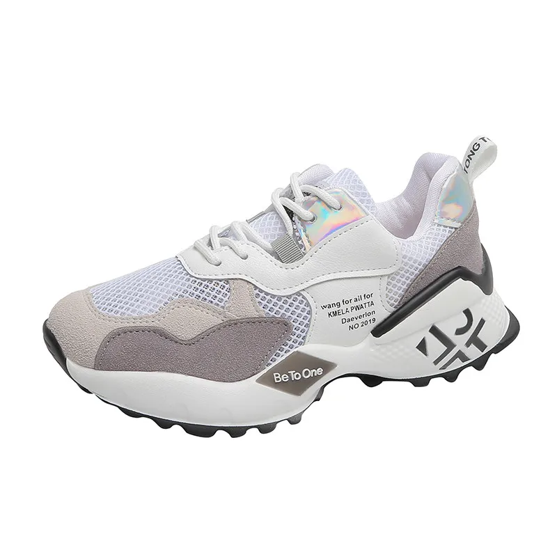 Fujin/весенние кроссовки на плоской подошве Модная дышащая обувь с круглым носком