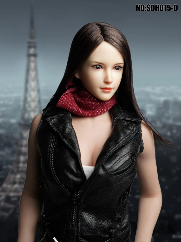 

1/6 Customize Asia Girl Head Sculpt Pale Skin Head PVC Female Head Model Fit 12'' PH VC Figure