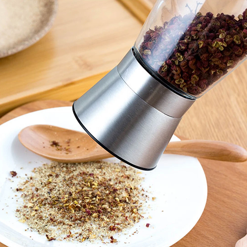 

2PCS Manual Salt and Pepper Grinder Set Stainless Steel Pepper Mills
