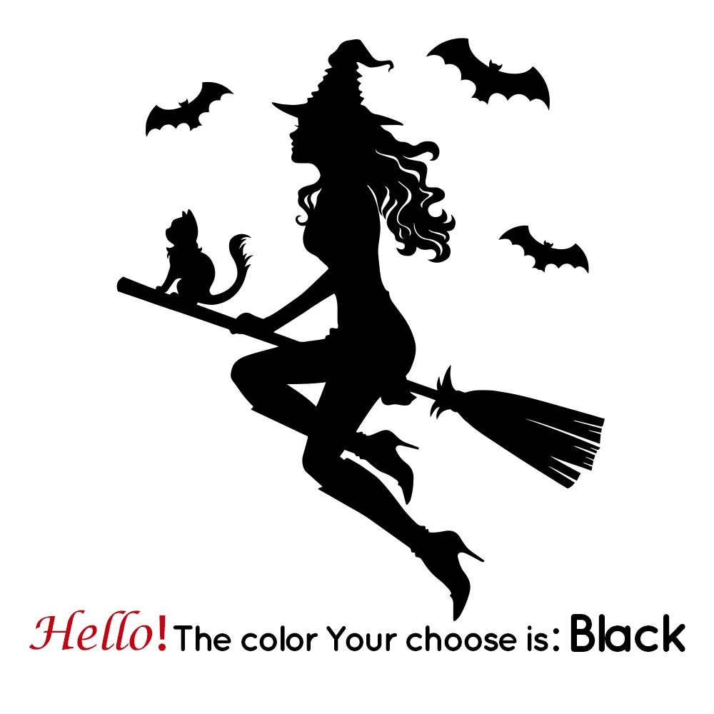 

Car Sticker Personality Witch Vinyl Sticker Suitable for Car Bumper Car Window Decoration Decals Waterproof PVC Decals,15CM*13CM