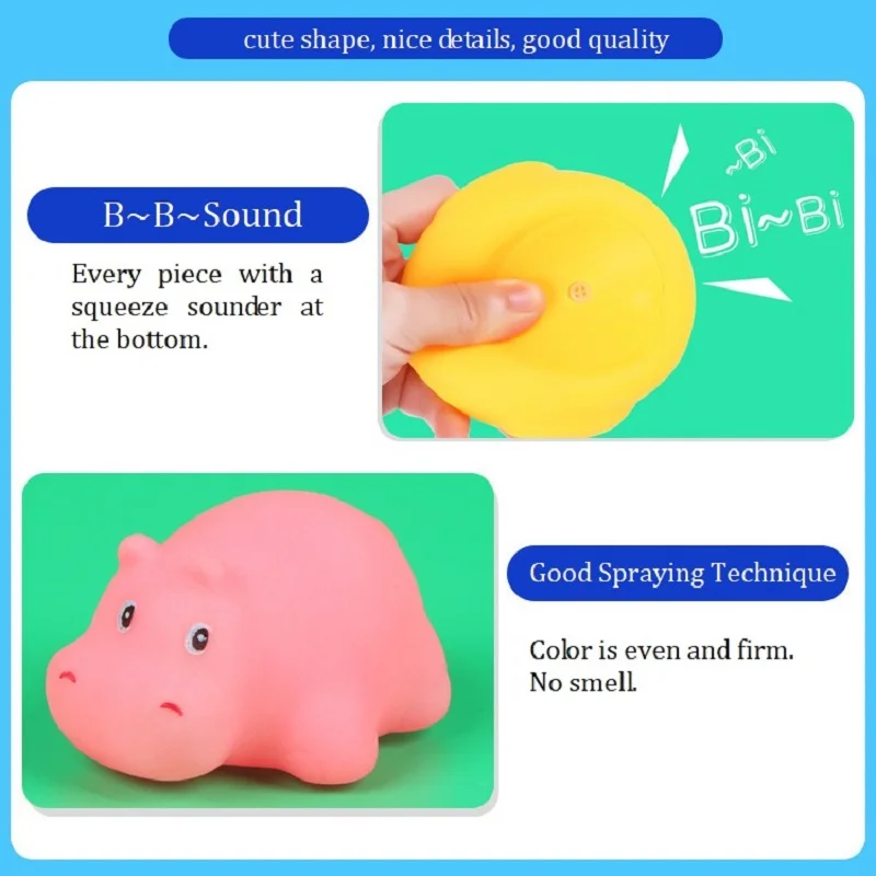 Игрушка для ванны животные плавания вода резиновая игрушка мини сжимающий звук