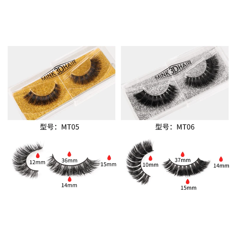 3D Искусственные норковые Роскошные Накладные ресницы ручной работы натуральные