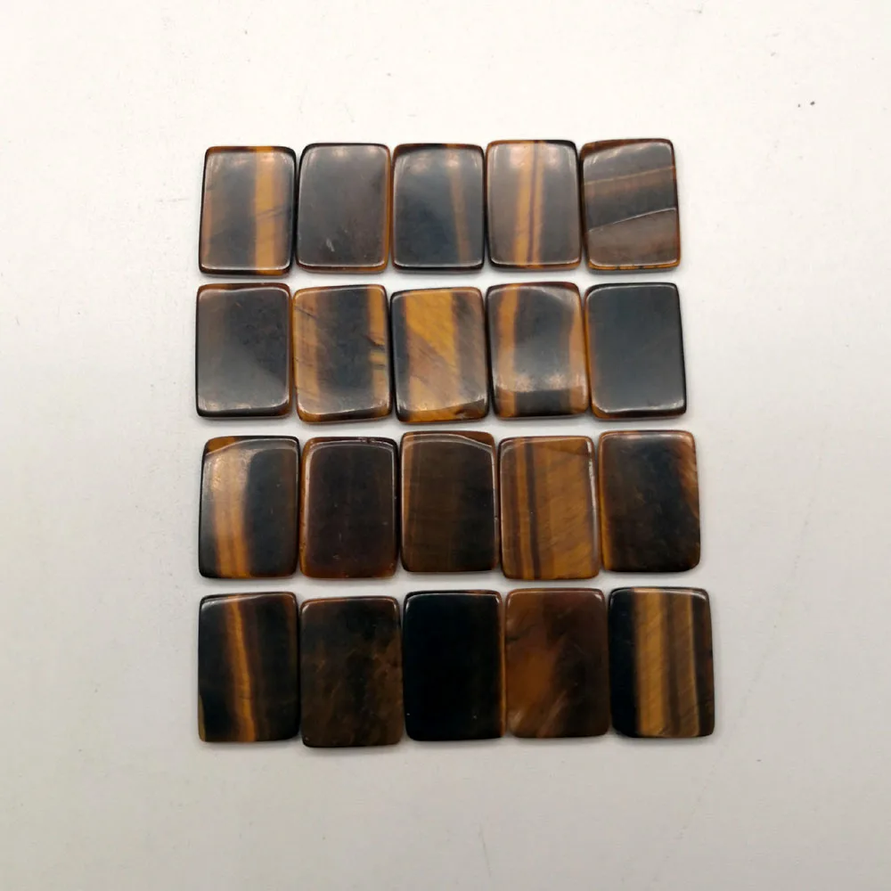 Natural red stone tiger eye Obsidian Double flat bottom square cabochon 10x14MM 12PCS Ring necklace patch Accessories | Украшения и