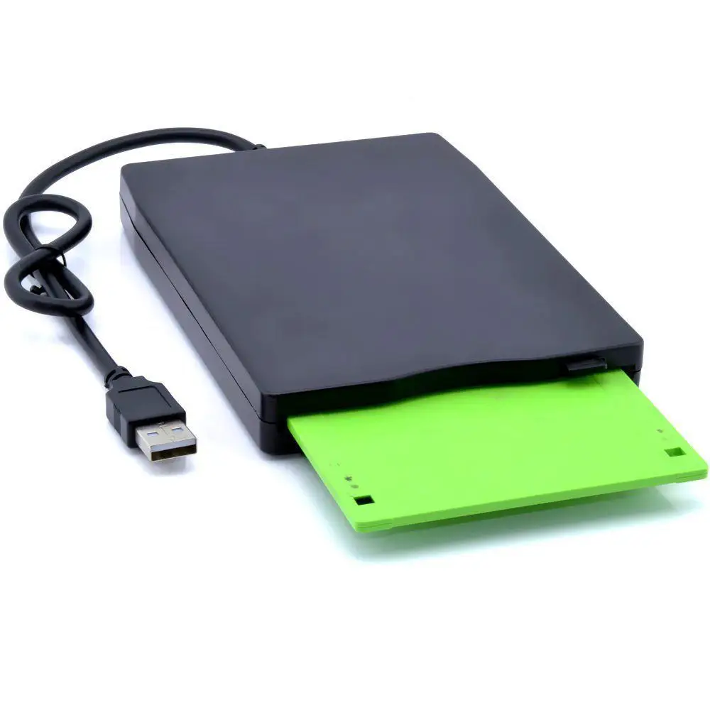 Portable External 3.5" USB 1.44 MB FDD Floppy Disk Drive Plug and Play for PC Windows 2000/XP/Vista/7/8/10 Mac 8.6 or Upper |