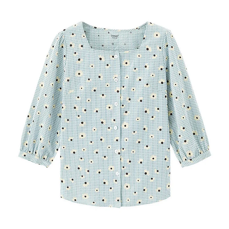 INMAN весенне-осенняя однобортная блузка в стиле ретро с квадратным воротником и