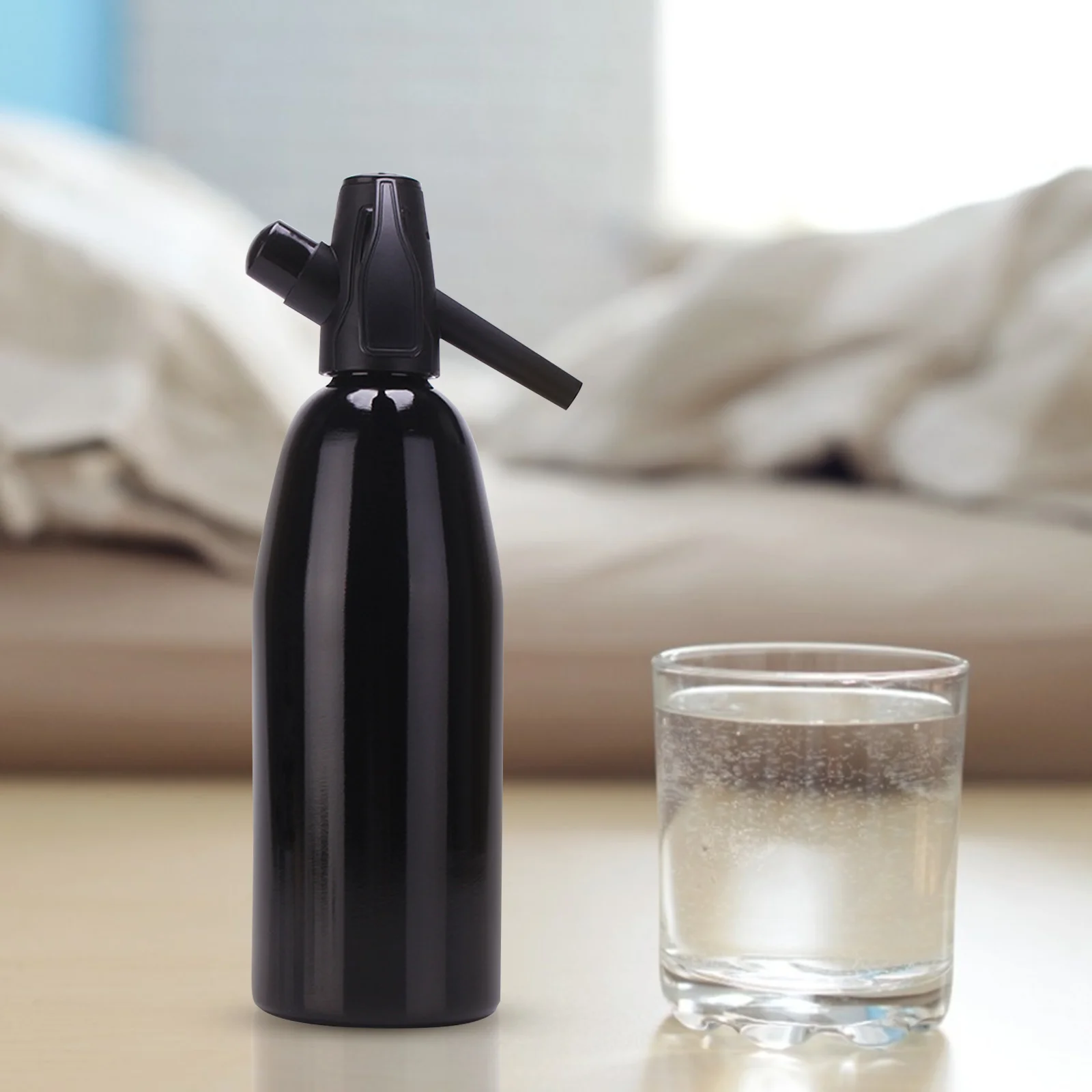 

Manual 1L Soda Maker CO2 Dispenser WATER Bubble Generator Cool Drink Cocktail Soda Machine Aluminum Bar DIY Water dispenser