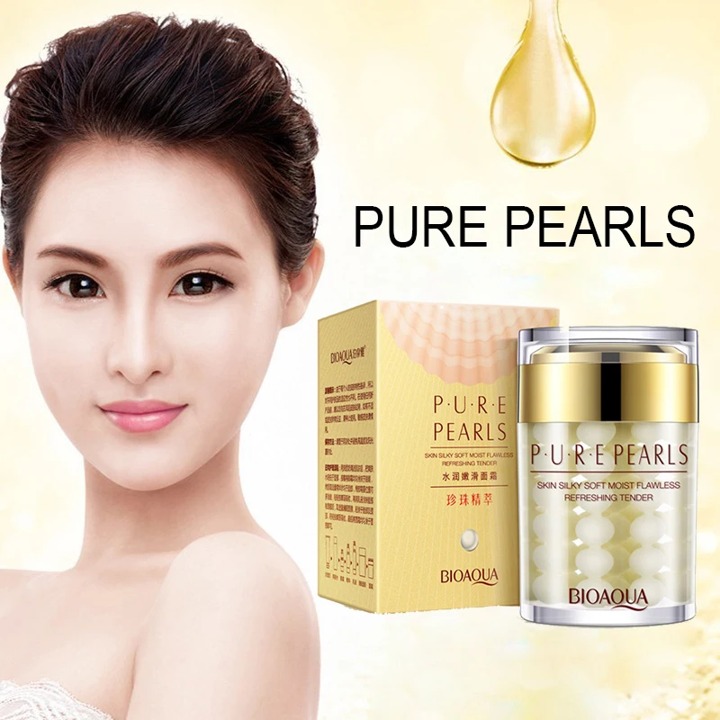 Новый крем для лица BIOAQUA Pure PEARL отбеливающий увлажняющий против морщин дневной и