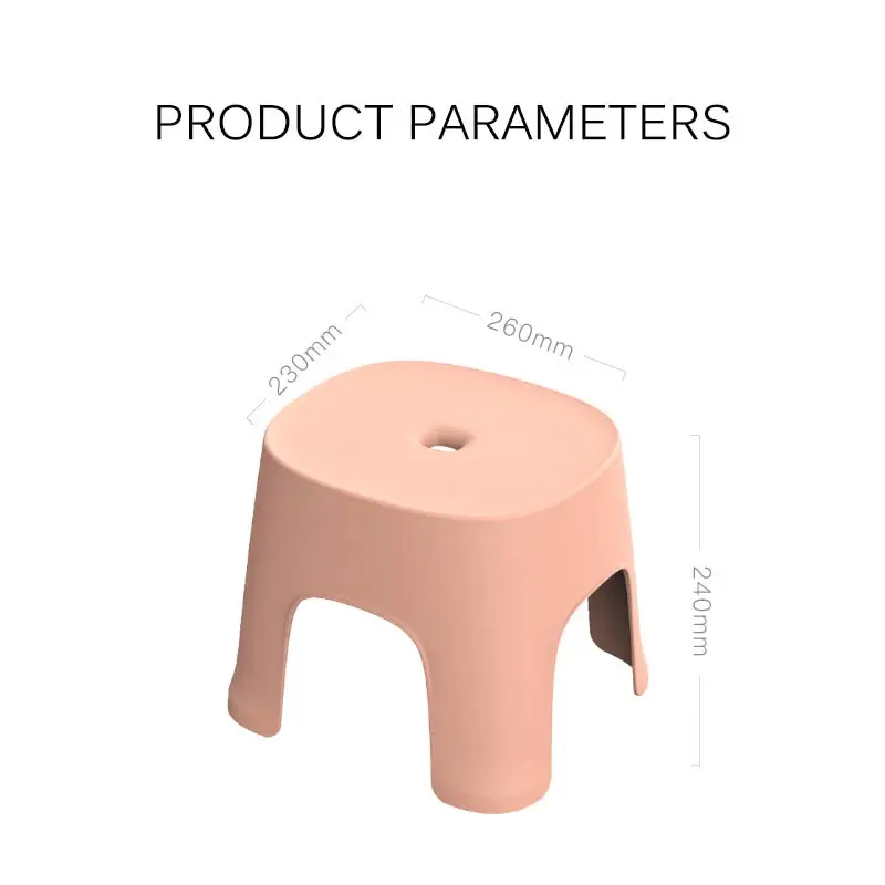

Child Multi Purpose Plastic Low Foot Stool Kids Anti-Slip Household Small Platform Wearing Shoes Stools Thickened Bathroom Bench