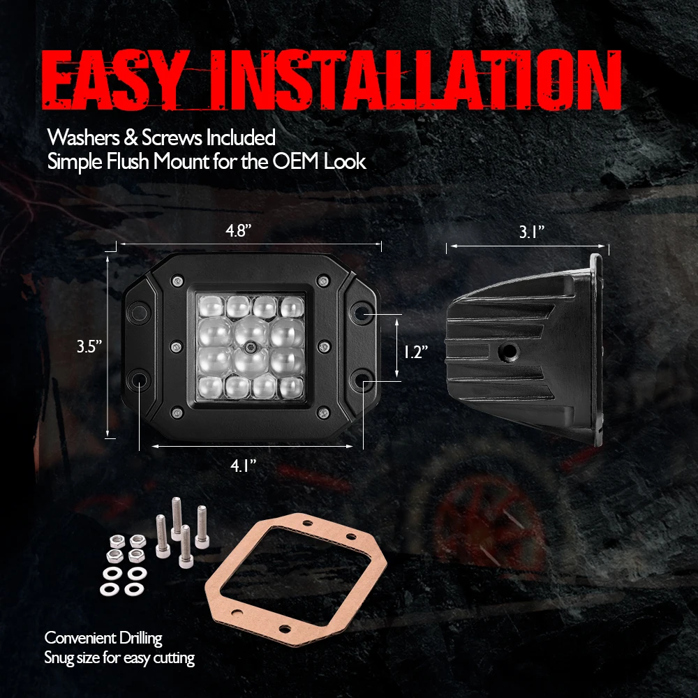 Комплект из 2 предметов 5 &quot42 Вт Светодиодный светильник точечный луч для Philips Чип